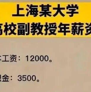 985高校副教授晒年薪网友公积金顶我一个月工资了