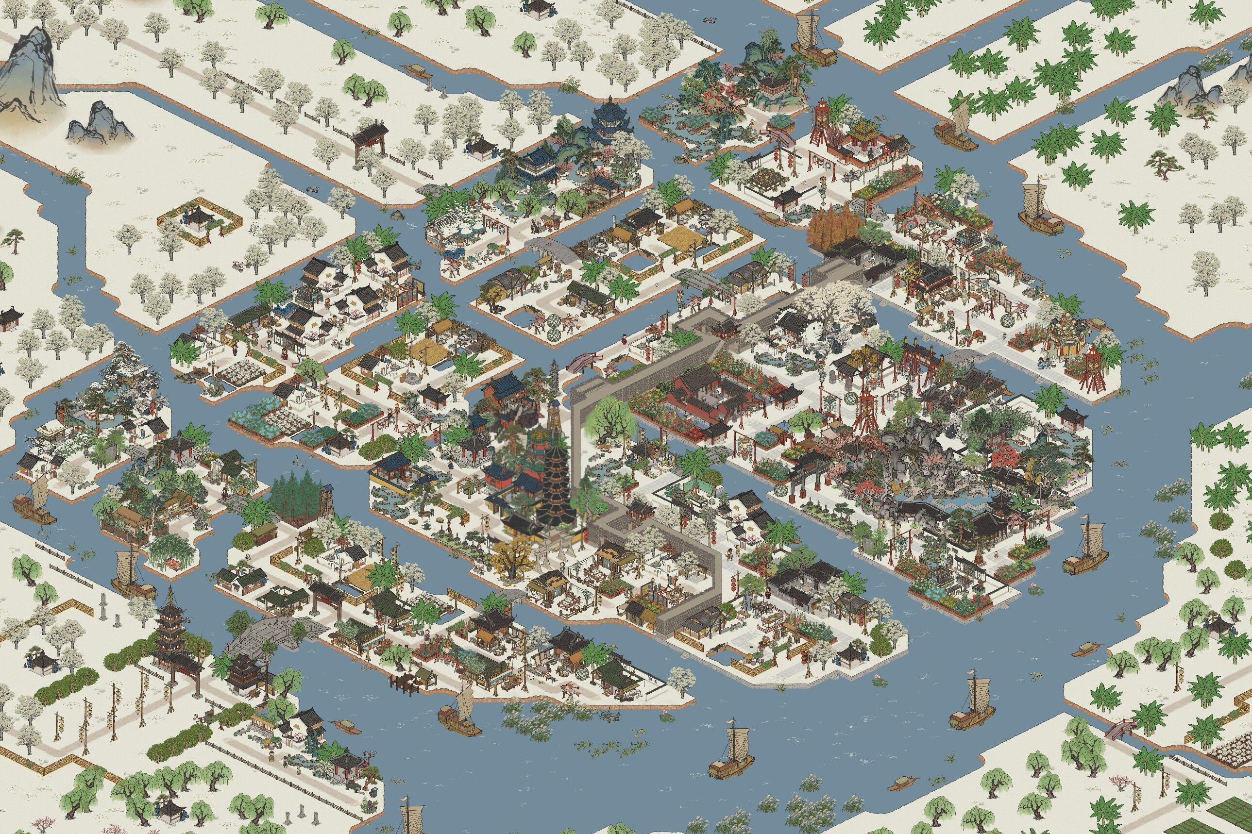 大佬们分享一下江南百景图松江府布局