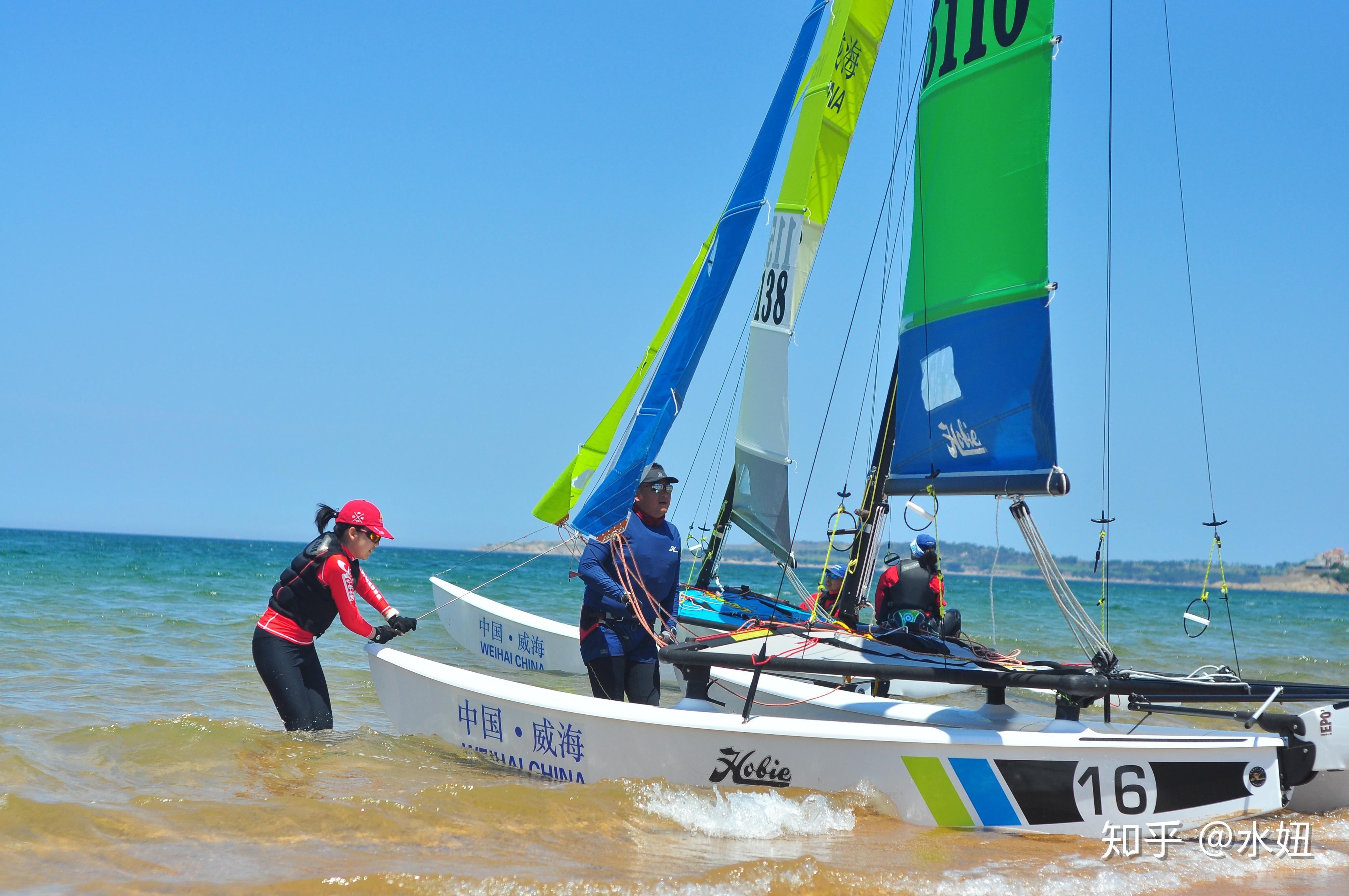 2019威海hobie16帆船亚锦赛上的姑娘们 - 知乎