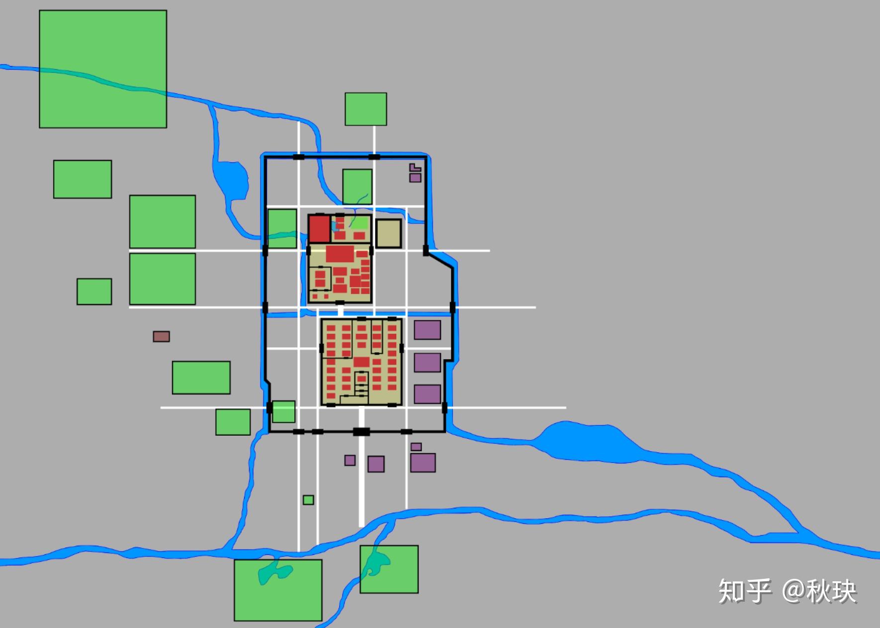 关于东汉首都洛阳雒阳的复原图1