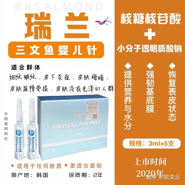 RRSALMOND瑞兰·三文鱼PDRN水光针的效果、成分、使用方式、禁忌症、注意事项等 - 知乎