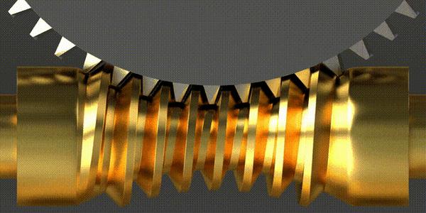 图:球面蜗杆和球面蜗轮(球面蜗杆传动)与圆柱蜗杆相比,球面蜗杆是通过