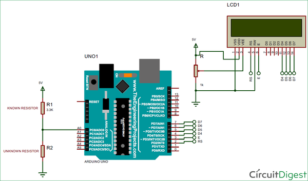 使用arduino开发板自制简易欧姆表