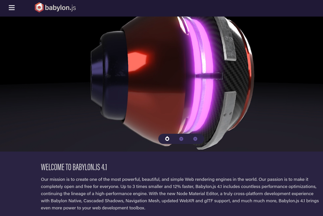 酷站推荐 - babylonjs.com - Babylon.js | Web-Based 3D - 知乎