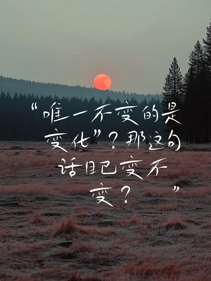 “唯一不变的是变化本身”存在逻辑悖论吗？从自指问题到物理定律的追问 - 知乎