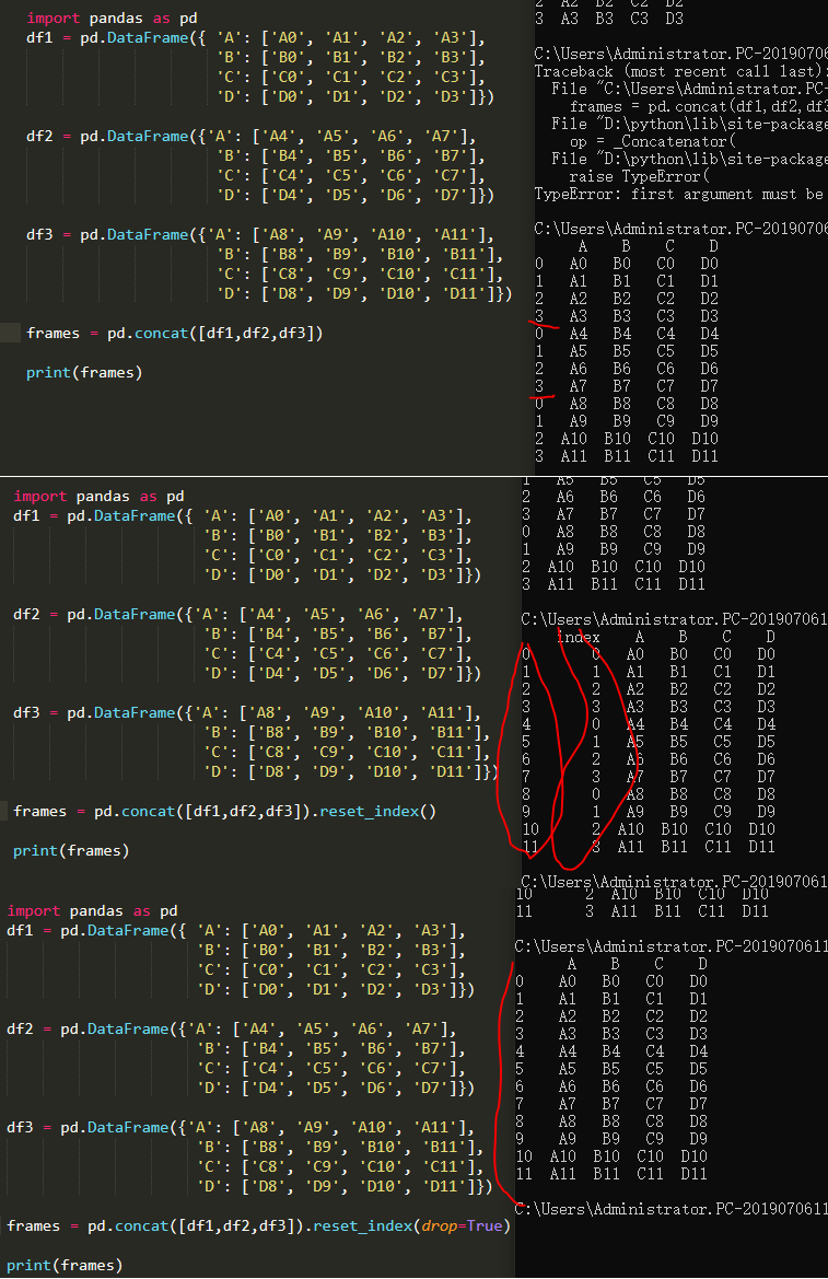 pandas-concat-index