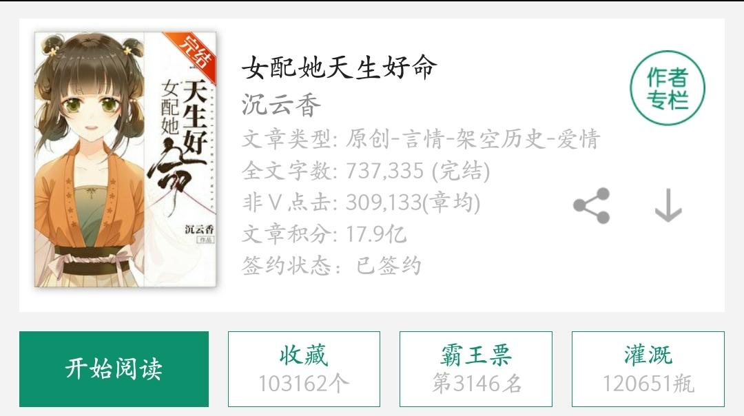 书评 女配她天生好命 作者 沉云香 知乎 书评 女配她天生好命 作者 沉云香 知乎