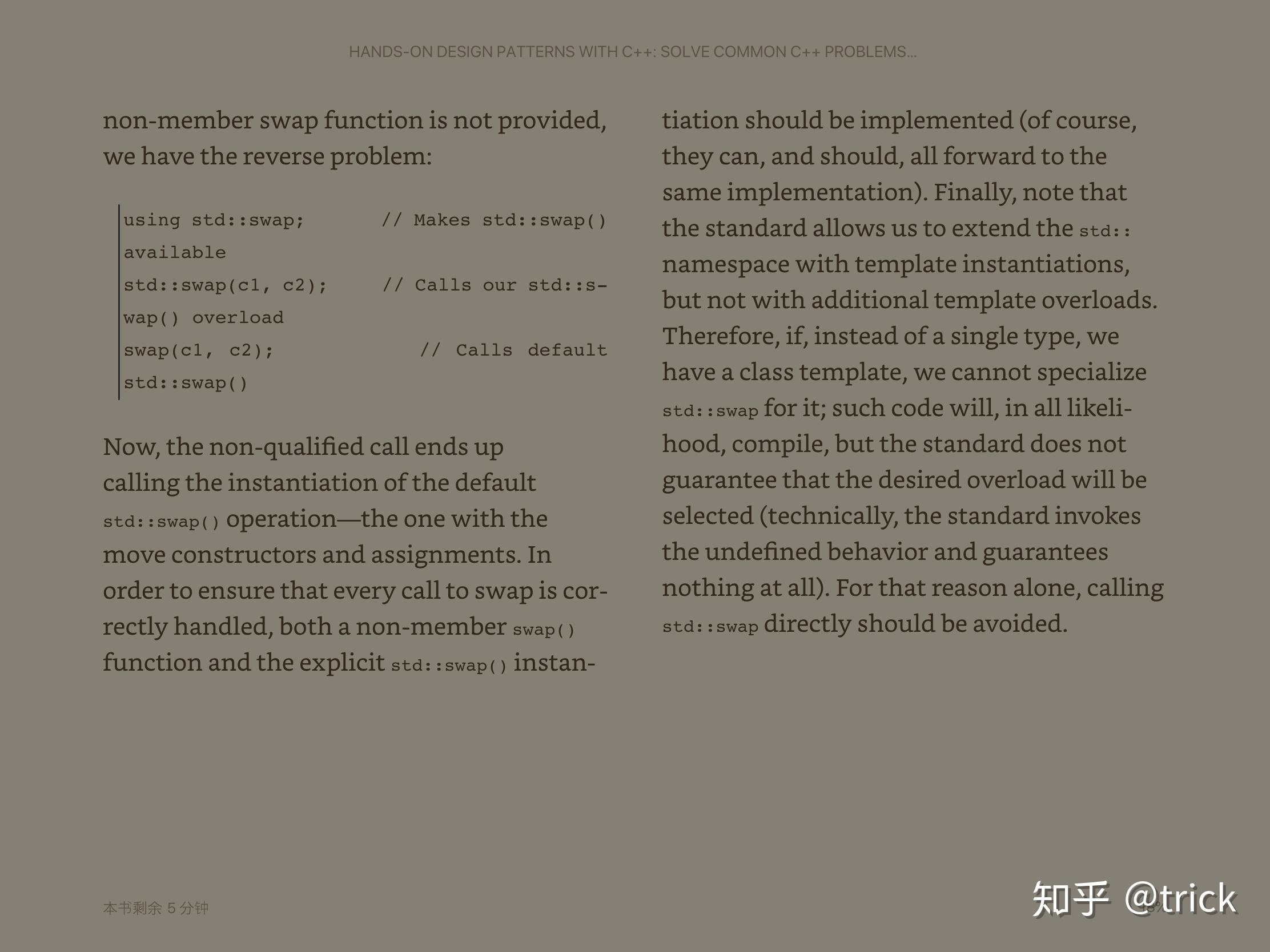 Hands-On Design Patterns With C++(四)由浅至微:编写swap函数 - 知乎