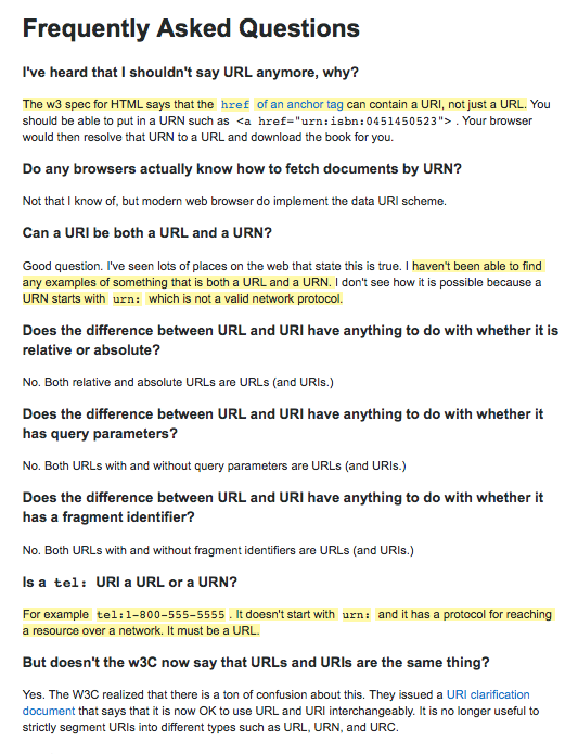 URL 和 URI 有什么不同?