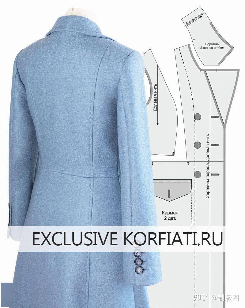 翻领羊绒女大衣的结构纸样制版图!(附:三种双面羊绒的缝制方法)