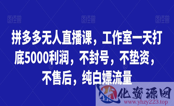 《拼多多无人直播打底5000不封号》_wwz