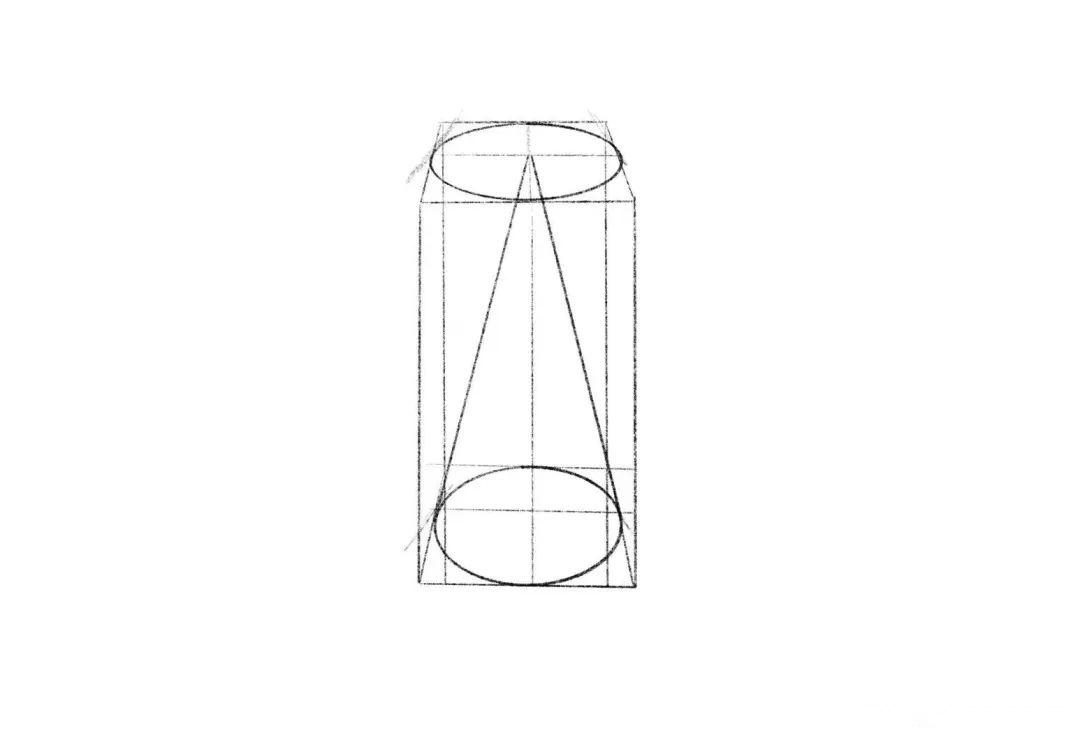 怎么画圆锥体图片