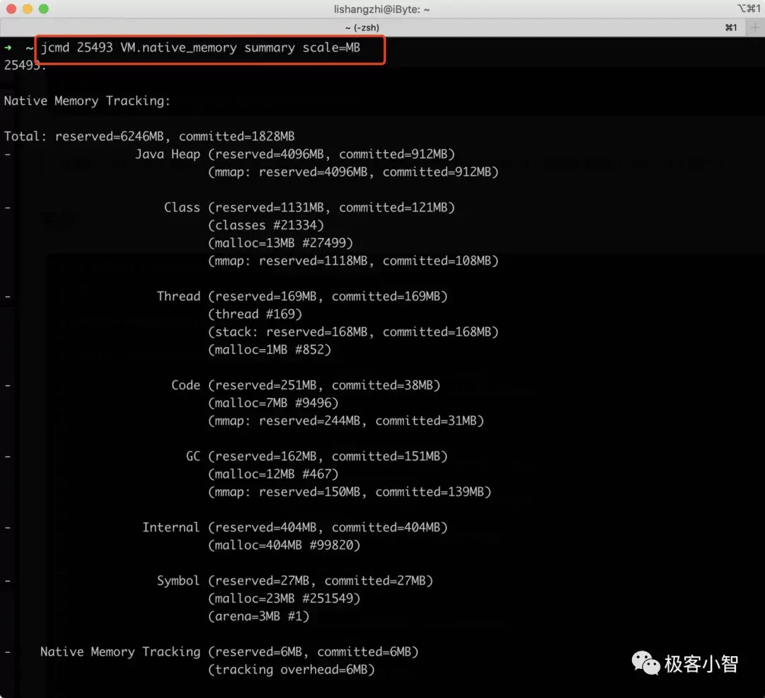  native memory tracking jvm 