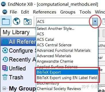 endnote basic and bibtex