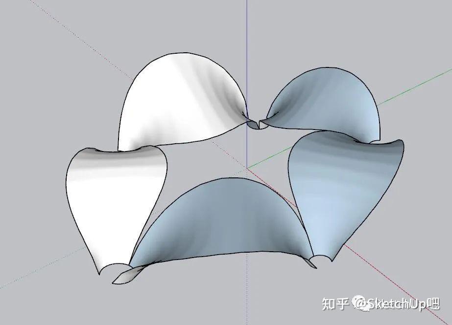 如何用sketchup建模扎哈事务所曲面项目