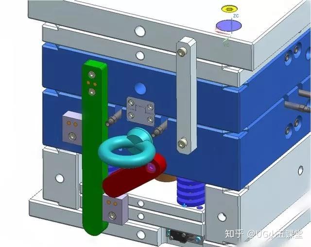 2,安装外置先复位机构的模具,一般情况下是安装在模具的天地侧,地侧