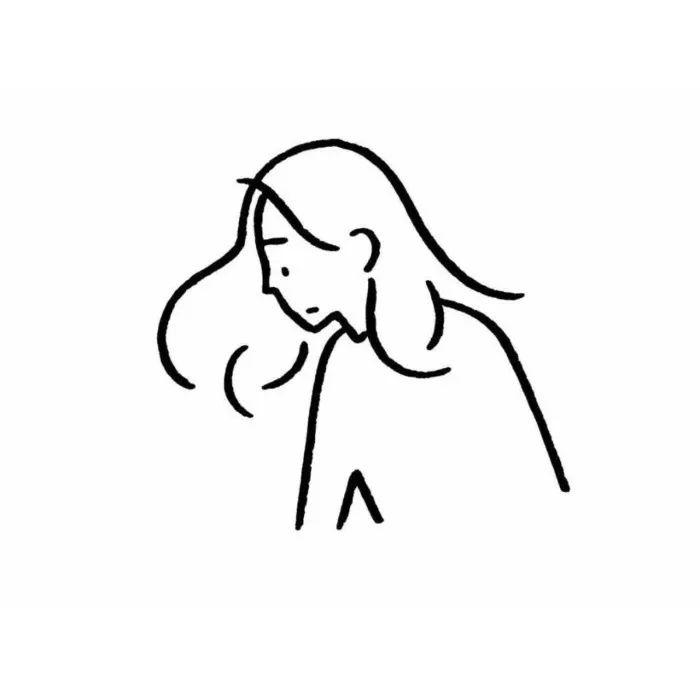 有没有白底一条黑线的简笔头像?