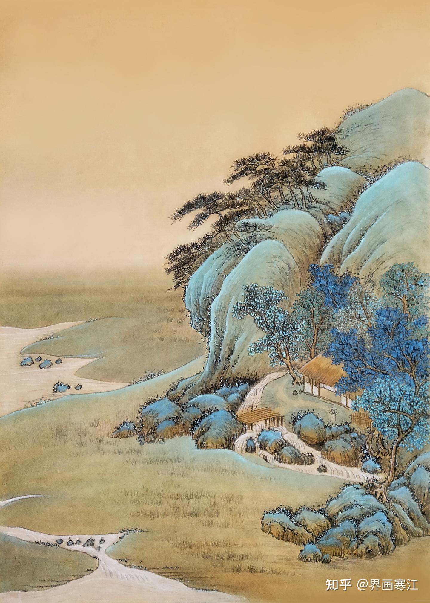 界画寒江---上色步骤图 /原作品发表于《崔培鲁.中国当代艺术名家》 - 知乎