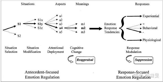 gross(1999, 2001)把第一种情绪调节策略叫做前摄调节(antecedent