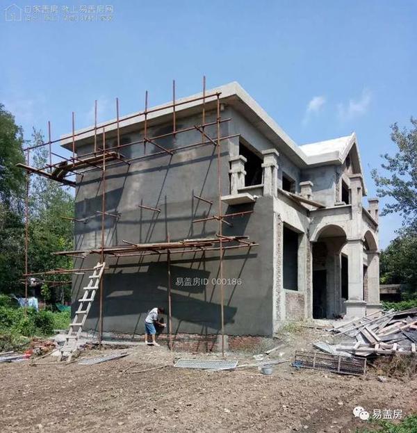 易盖房河南许昌欧式竣工农村别墅实用吗