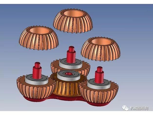 3d打印異形指尖陀螺球型傳動模型3d打印圖紙stl格式