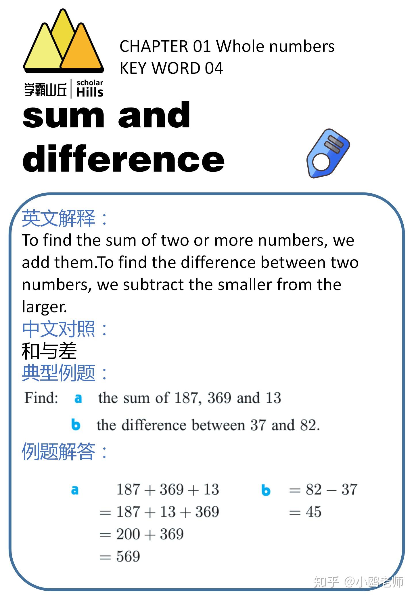 国际学校数学单词第一课:WHOLE NUMBERS (整数) - 知乎