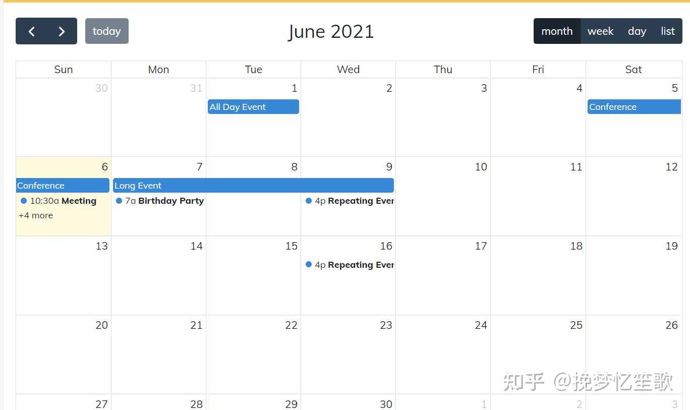 前端ui组件(1):日程计划排班—11个顶级 JavaScript 日历插件 - 知乎