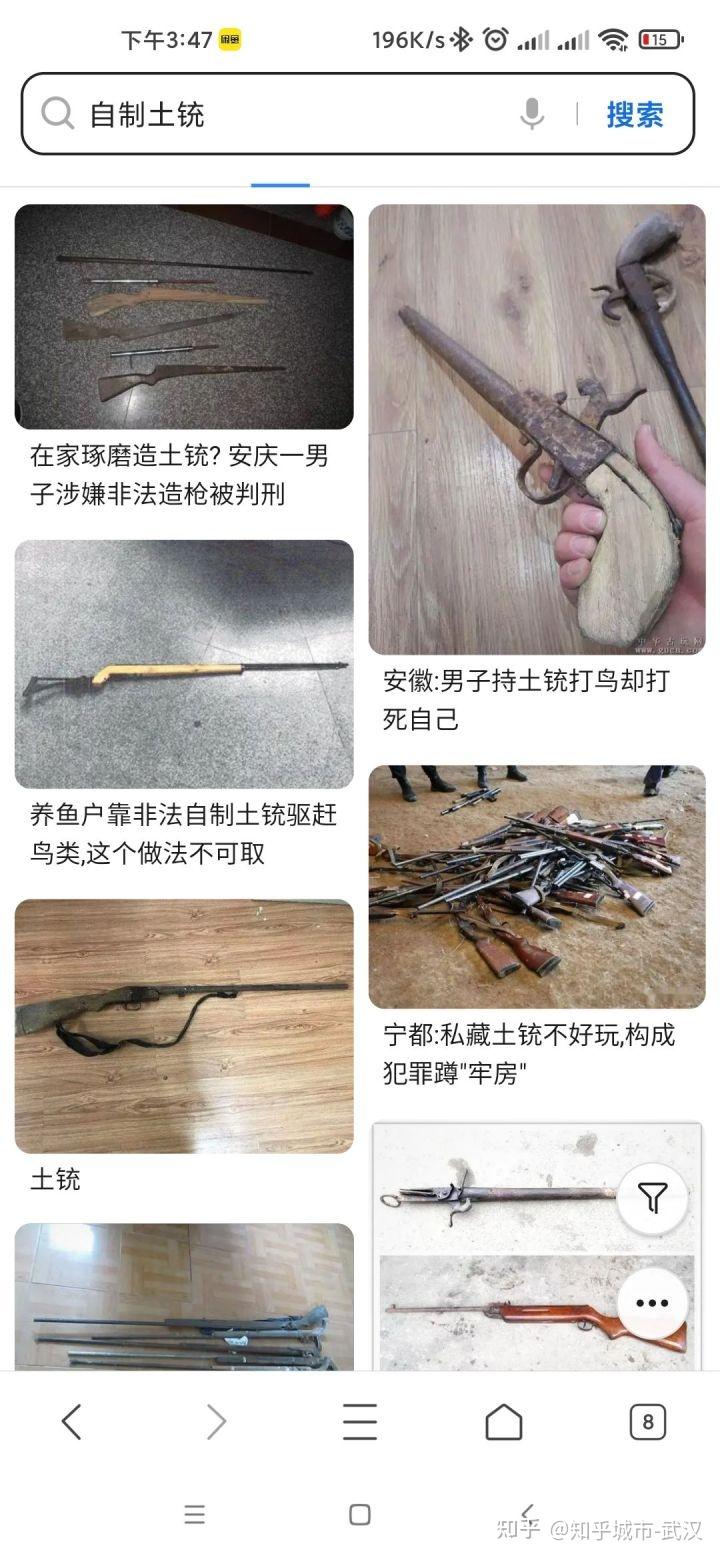 这种枪支能够利用火药发射铁弹丸,是一种无膛线的猎枪.