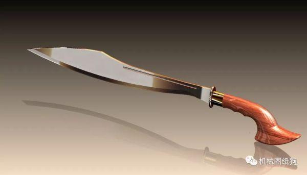 武器模型 菲律宾海盗刀3D模型图纸 附STEP格式 - 知乎
