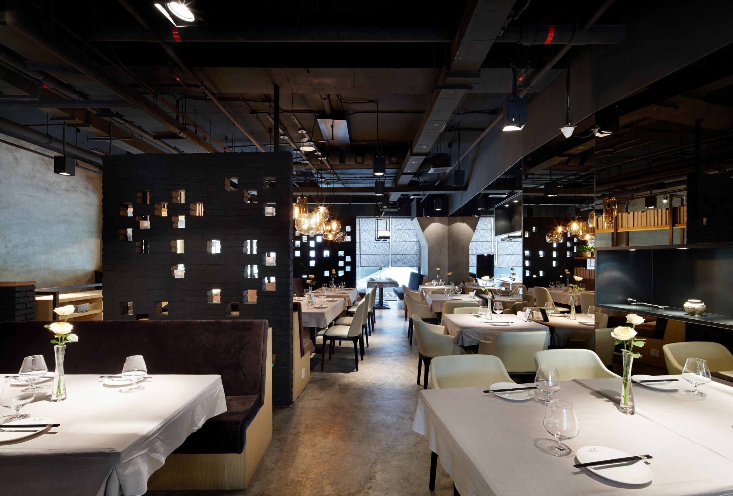 餐厅设计篇现代工业风格高级灰餐厅店面商业空间实景案例欣赏