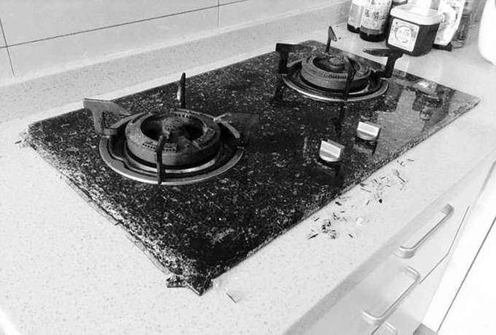 防爆玻璃面板的燃气灶竟然还会爆炸说好的防爆呢