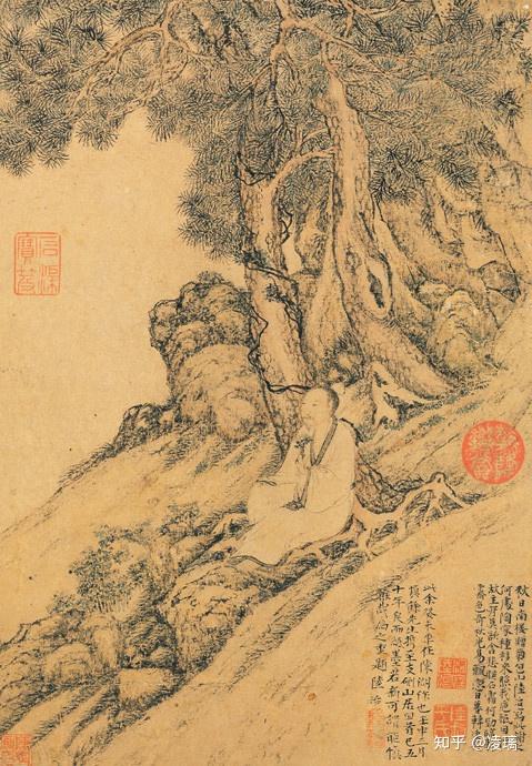 【源】唐物 太史硯 清時代 朱硯 騰雲瑞獸紋 清画家孫岳頒銘 端溪石 老坑 文房具 墨硯 蔵出 古董品 中国古美術 中国绘画史学习笔记（下） - 知乎