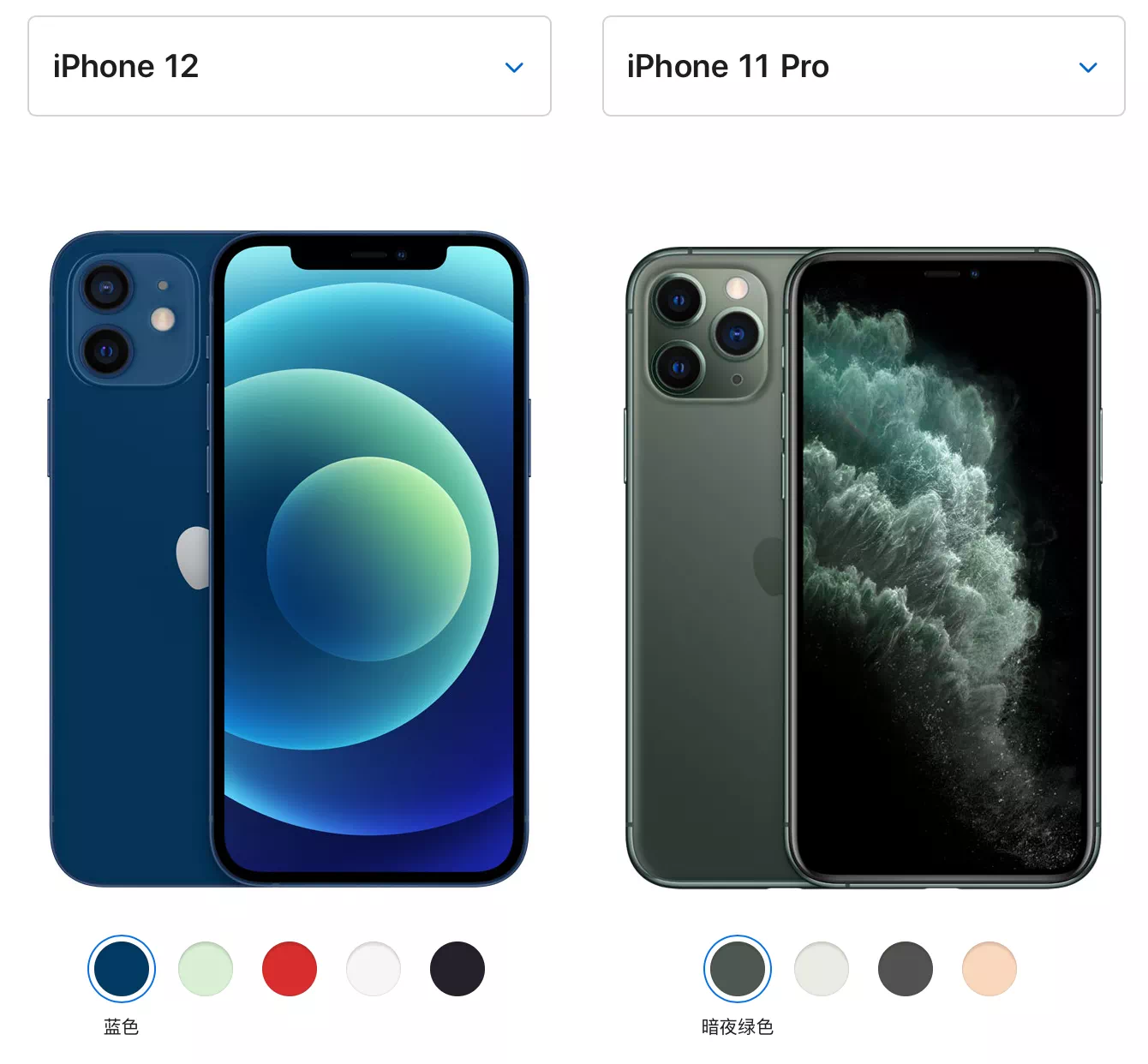 苹果11和12外观对比图片
