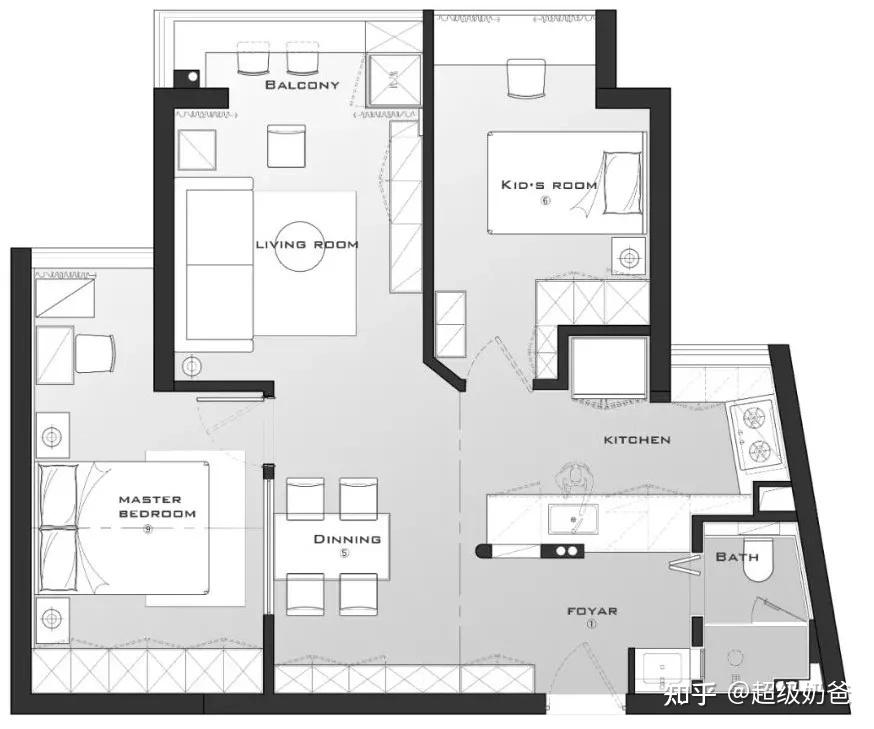 60㎡学区房改造,对调功能区,翠玲珑结构打造趣味家!