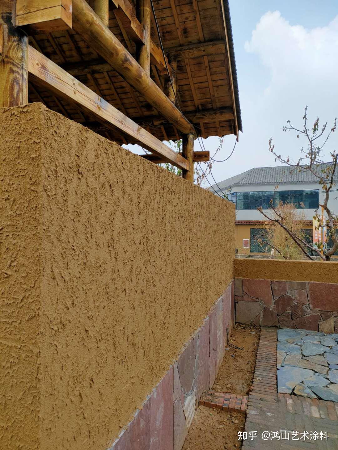 无锡稻草泥二,稻草漆施工注意事项1,整面墙体好一次性配料,避免颜色
