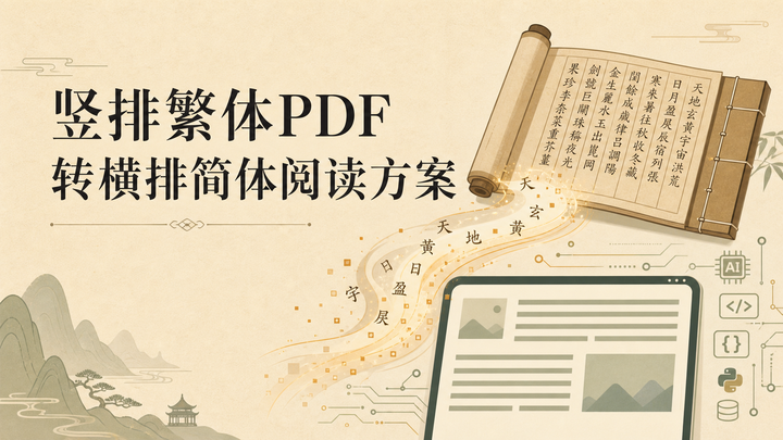 MinerU + DeepSeek V4:竖排繁体 PDF转简体横排阅读方案 - 知乎