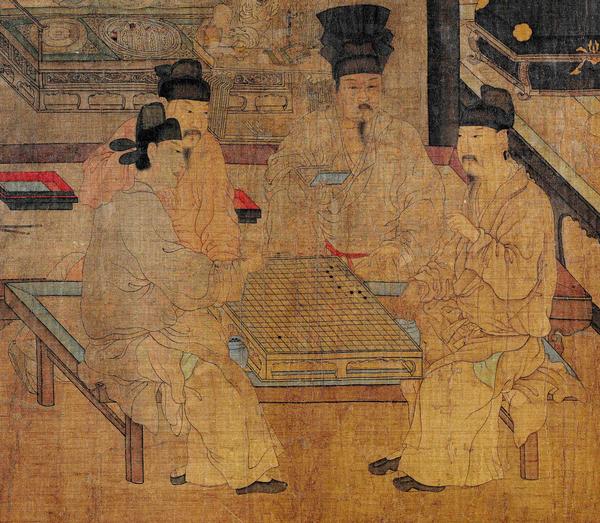 汉桥话画:周文矩《重屏会棋图》棋盘博弈背后的残酷宫斗 - 知乎