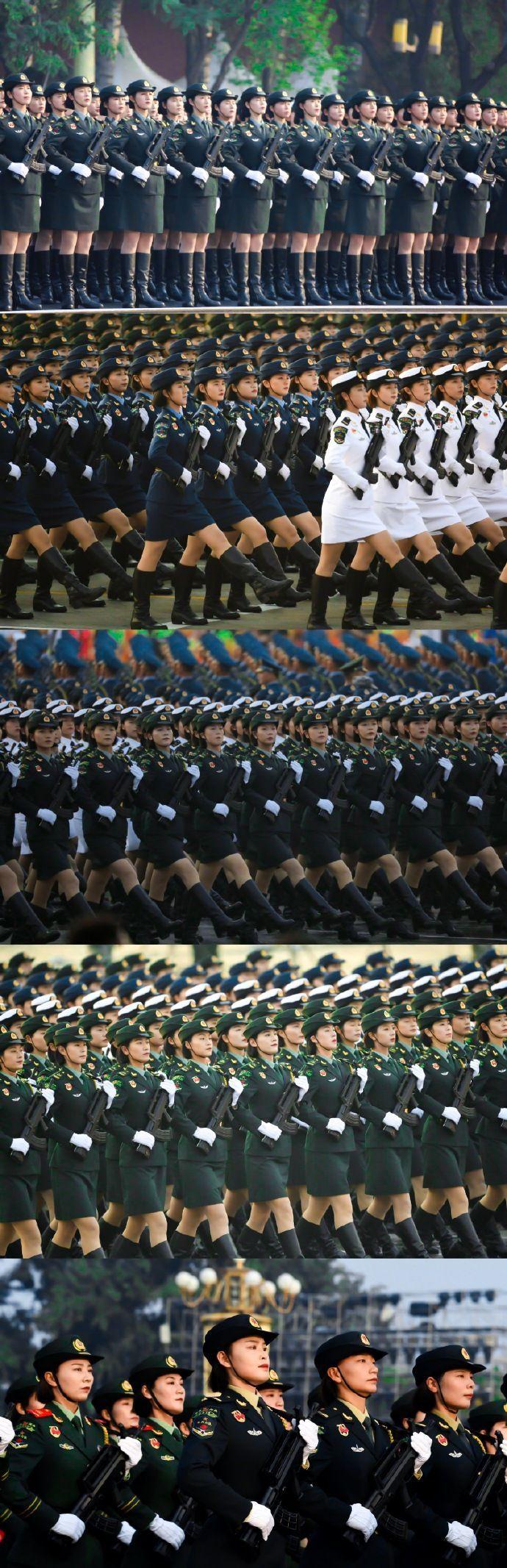 大阅兵女兵方队领队图片