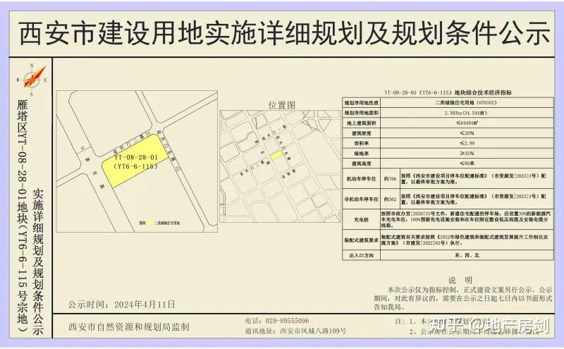 35亩"小而精"地块2024年4月11日,西安市自然资源和规划局发布《关于