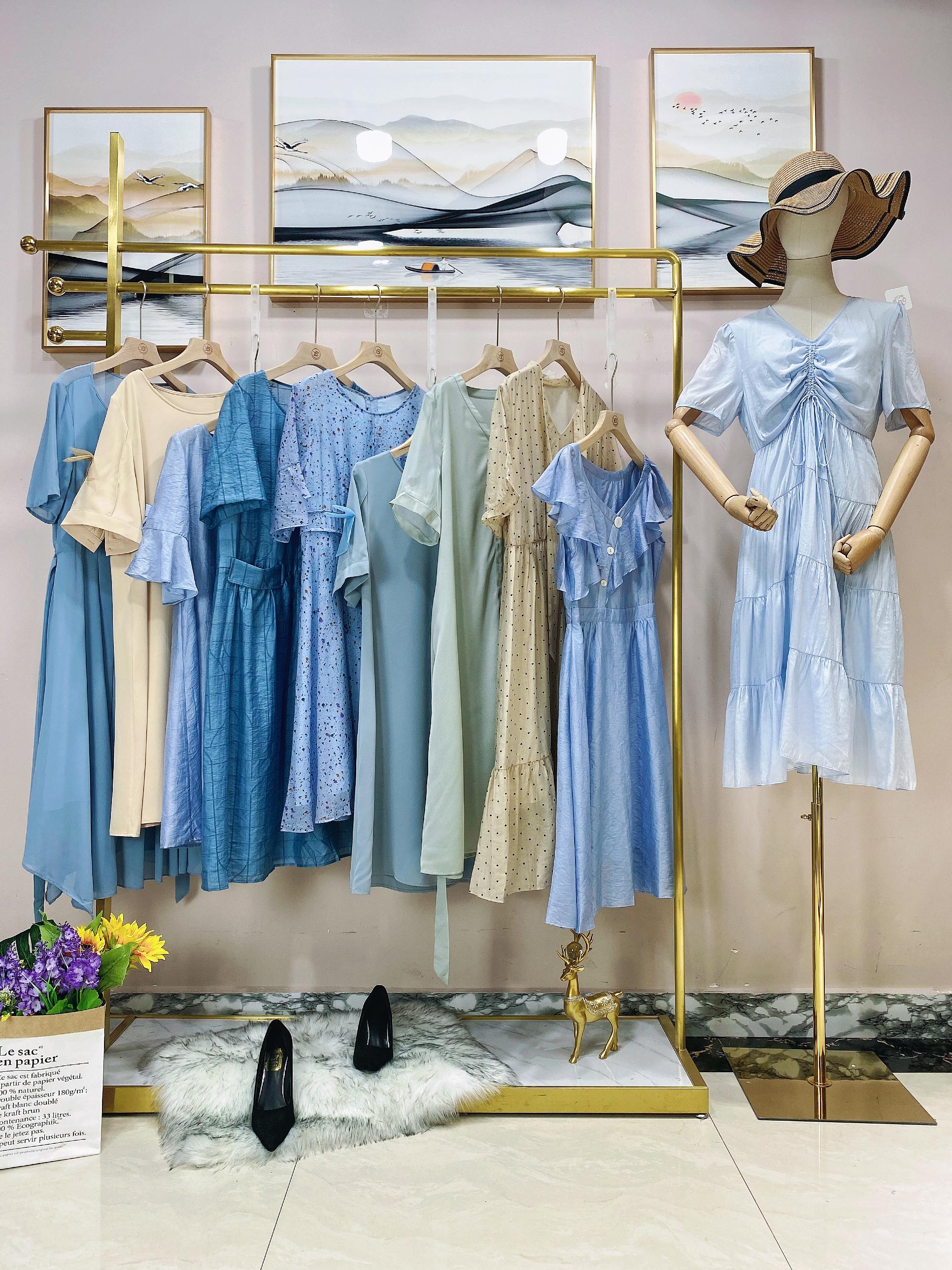 2021夏新款今渡时尚少淑连衣裙女装品牌折扣尾货走份批发直播实体一手