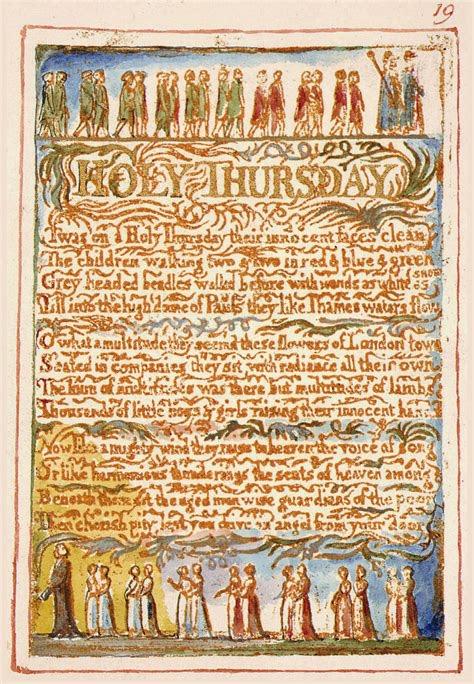 William Blake(威廉·布莱克)《Holy Thursday (Songs of Innocence)》《神圣星期四(天真之歌 ...