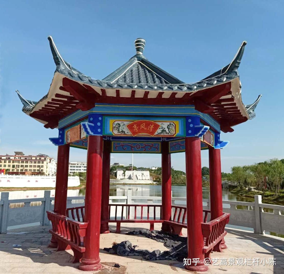 水泥仿木凉亭制作 打造标准的江南特色园林景观 户外景观凉亭 - 知乎