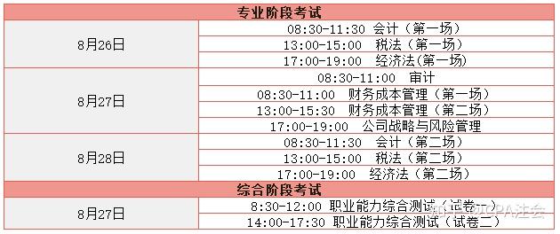 2022年cpa考試時間提前了嗎什麼時候開考