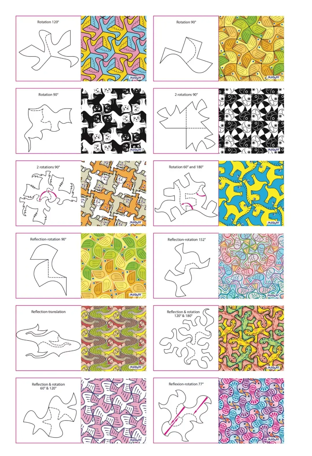 如何画出埃舍尔风格的平面镶嵌画