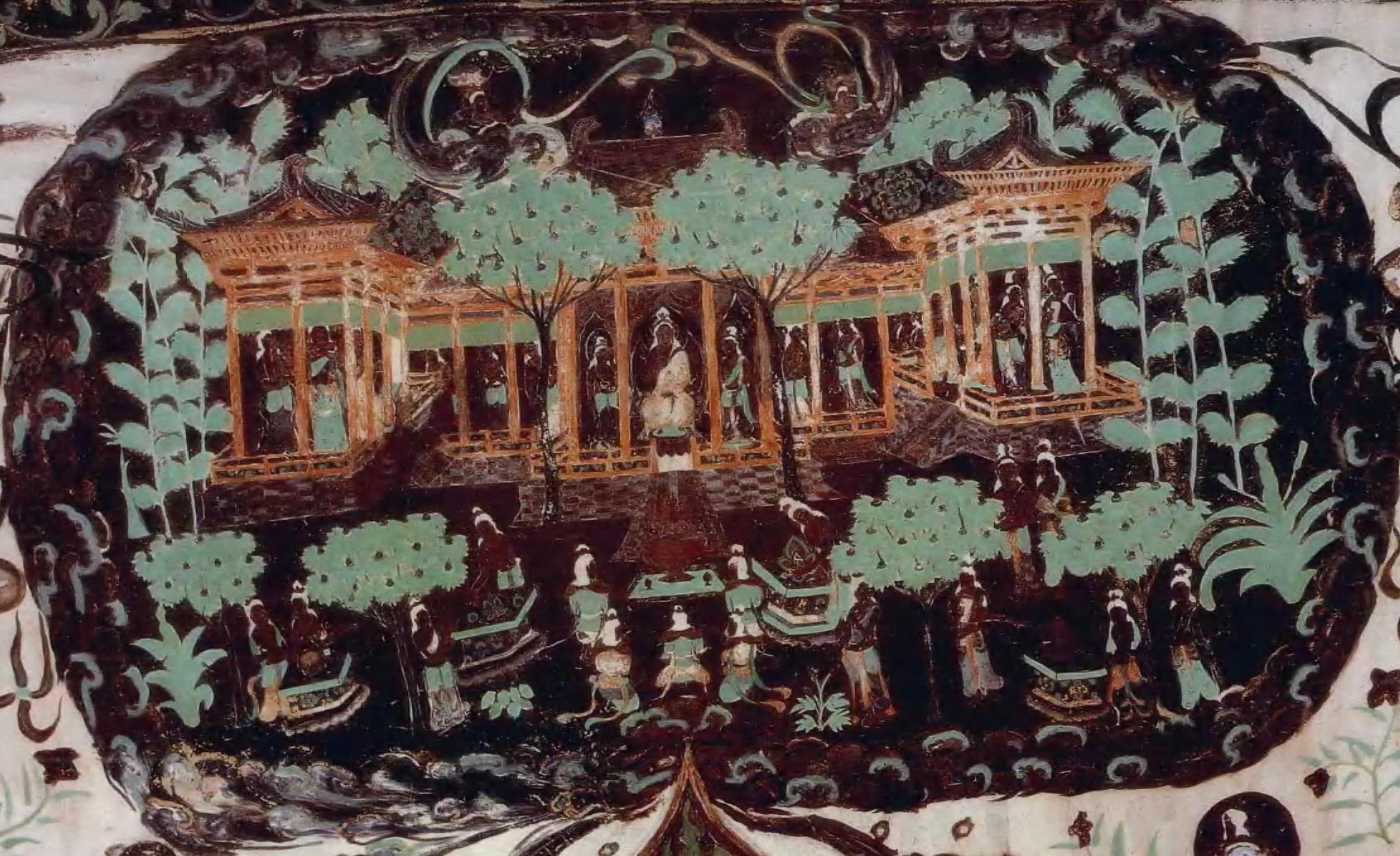 神游千年大美敦煌初唐338窟340窟202窟341窟372窟375窟283窟壁画集锦