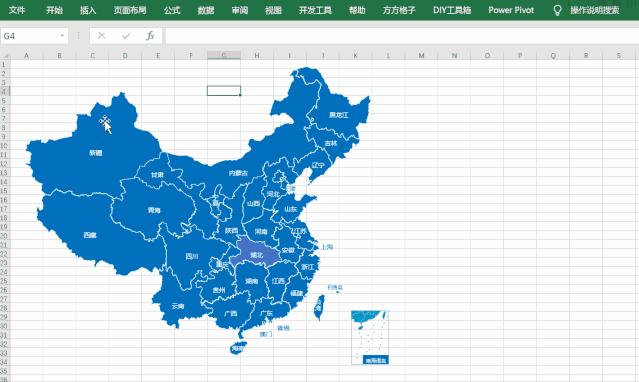 一,excel制作数据地图