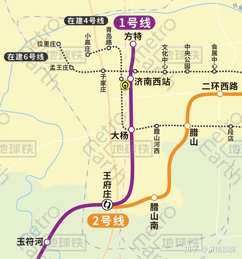 济南城市轨道交通运营(在建/待建)线路图1:1,济南地铁全图