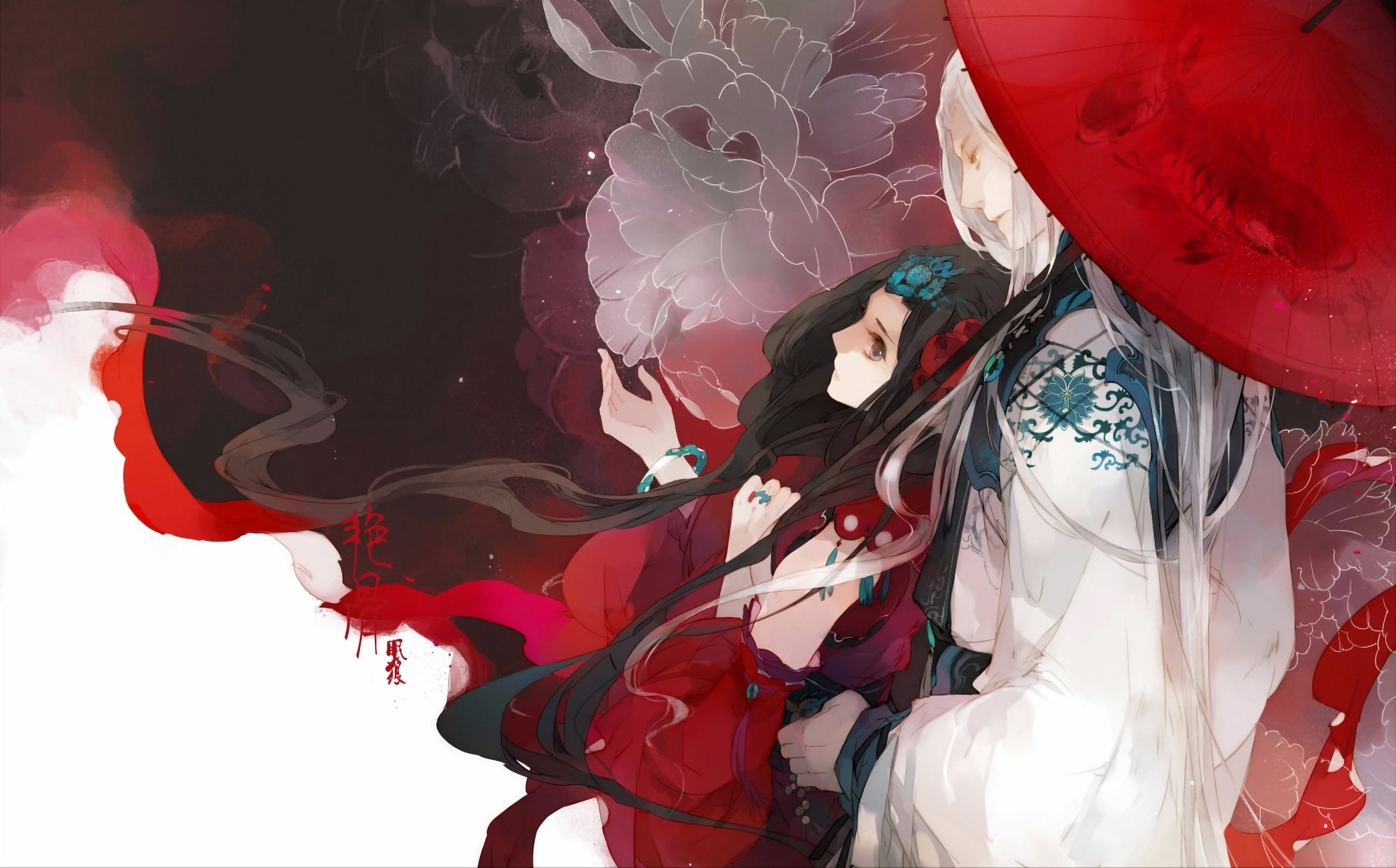 你们有看到过一张红色油纸伞的壁纸吗