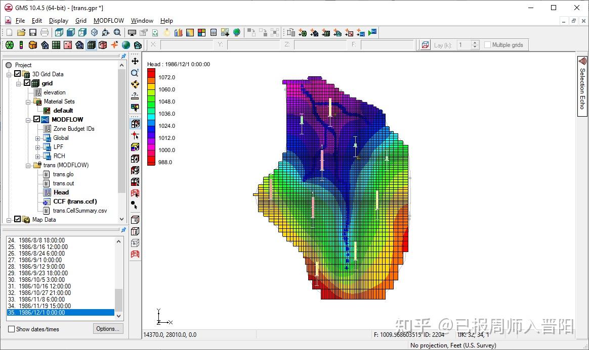 利用Python进行地下水模拟(番外3)-基于Paraview的模型可视化 - 知乎