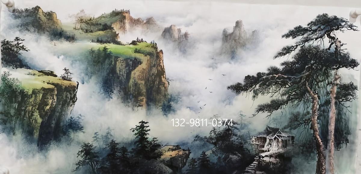 周国民山水画赏析：烟云变幻墨彩交辉- 知乎